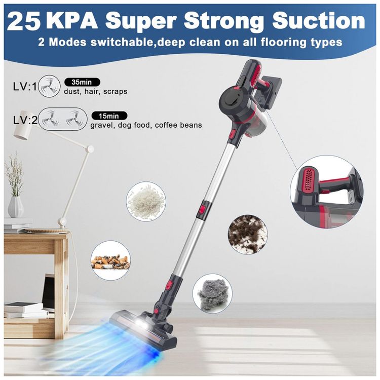 Aspirador-de-Po-sem-Fio-4-em1-Potente-25Kpa-com-35-Min-de-foto-1
