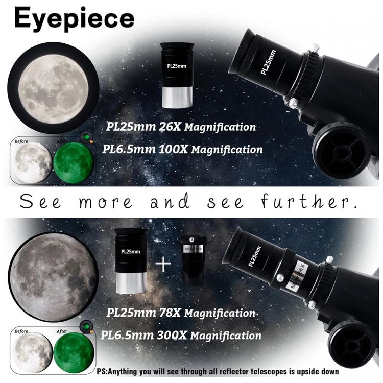 Telescopio-Astronomico-300x-com-2-Oculares-Plossl-Lente-foto-1