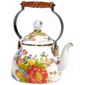 Chaleira-de-Cha-Esmaltada-2-Litros-MacKenzie-Childs-Branca-foto-0