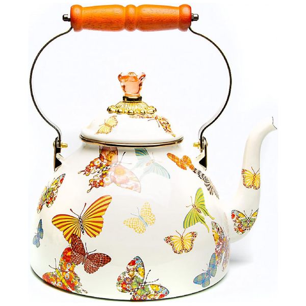 Chaleira-de-Cha-Esmaltada-2-Litros-MacKenzie-Childs-Branca-foto-0