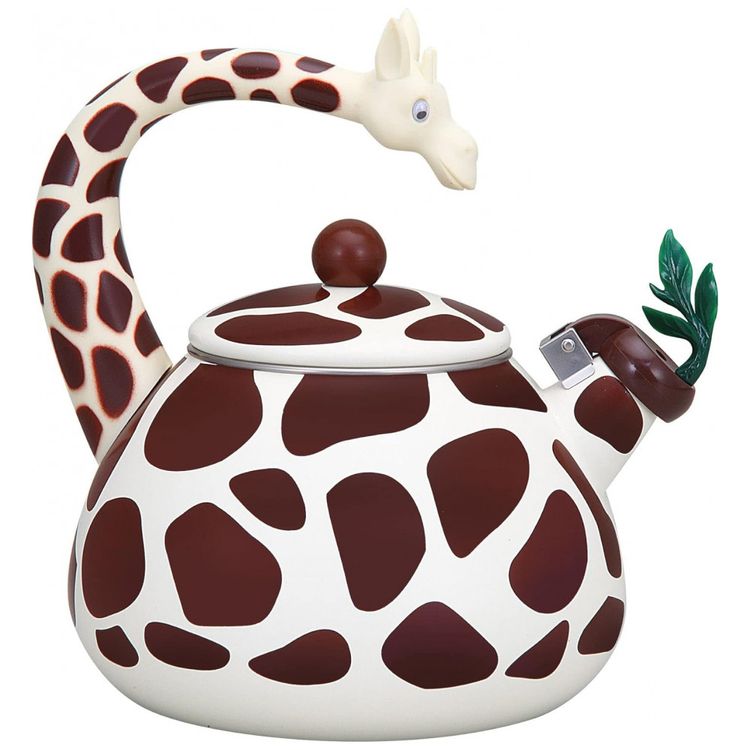 Chaleira-de-Cha-2.1-Litros-em-Esmalte-com-Apito-UP-Girafa-foto-0