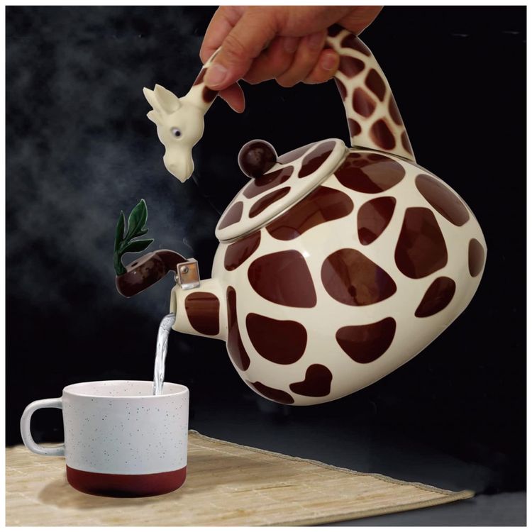 Chaleira-de-Cha-2.1-Litros-em-Esmalte-com-Apito-UP-Girafa-foto-5