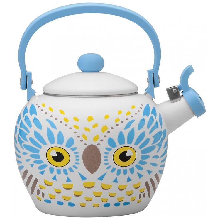 Chaleira-de-Cha-2.1-Litros-em-Esmalte-com-Apito-UP-Coruja-foto-0