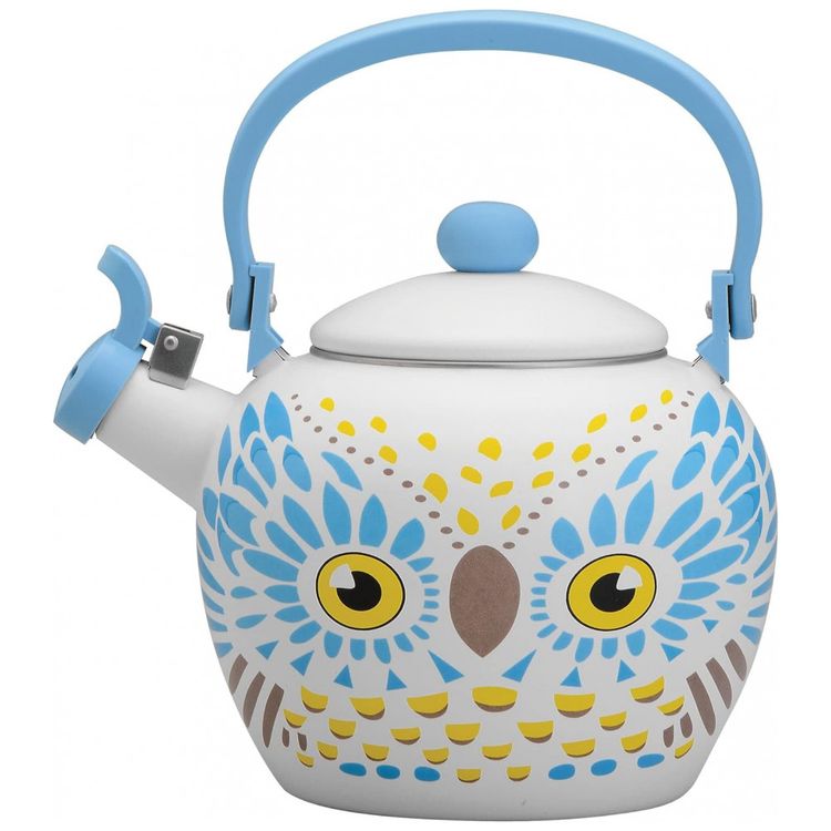Chaleira-de-Cha-2.1-Litros-em-Esmalte-com-Apito-UP-Coruja-foto-3