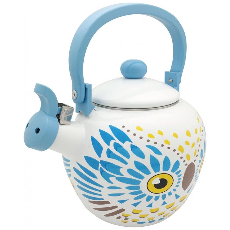 Chaleira-de-Cha-2.1-Litros-em-Esmalte-com-Apito-UP-Coruja-foto-4