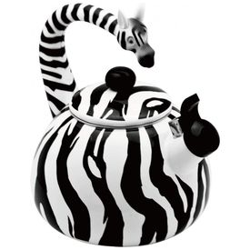 Chaleira-de-Cha-2.1-Litros-em-Esmalte-com-Apito-UP-Zebra-foto-0