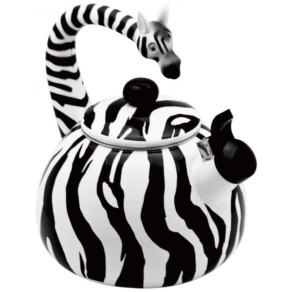 Chaleira-de-Cha-2.1-Litros-em-Esmalte-com-Apito-UP-Zebra-foto-0