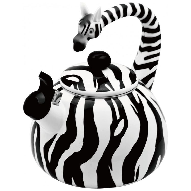 Chaleira-de-Cha-2.1-Litros-em-Esmalte-com-Apito-UP-Zebra-foto-3