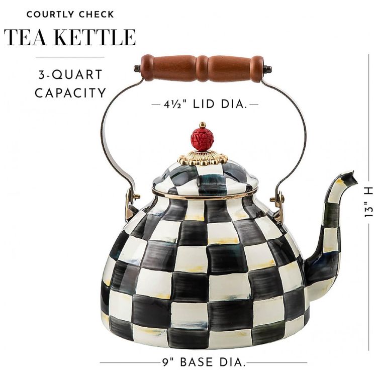 Chaleira-de-Cha-Esmaltada-3-Litros-MacKenzie-Childs-Preta-foto-3