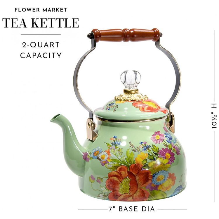 Chaleira-de-Cha-Esmaltada-2-Litros-MacKenzie-Childs-Verde-foto-3