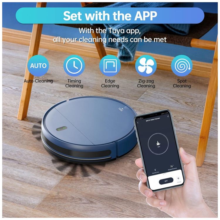 Aspirador-de-Po-Robo-com-Controle-Remoto-e-Conexao-via-APP-foto-2
