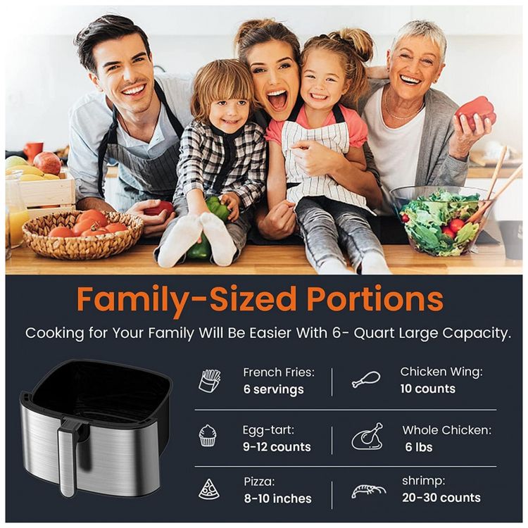 Fritadeira-Eletrica-AirFryer-6L-com-Painel-Digital-e-8-foto-3
