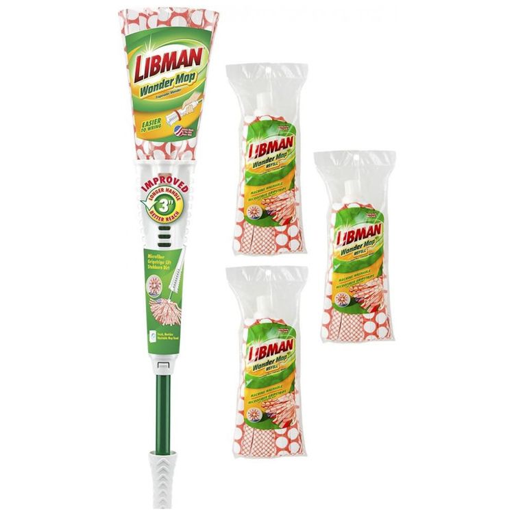 Kit-Mop-Esfregao-para-Limpeza-Pesa-com-6-Refis-Extras-foto-1