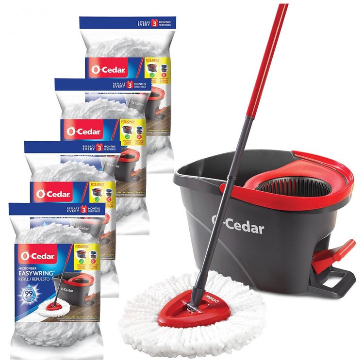 Mop-Giratorio-Profissional-de-Microfibra-com-4-Refis-Extras-foto-1
