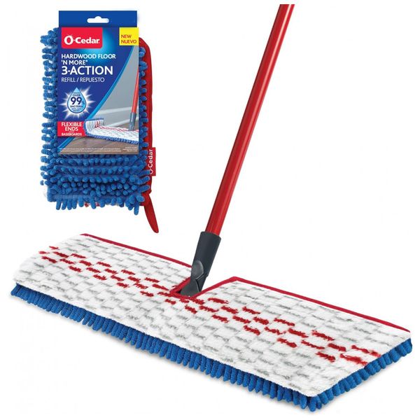 Mop-Flat-Umido-ou-Seco-com-1-Refil-Extra-de-Microfibra-e-foto-0