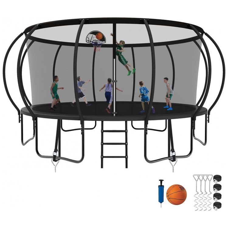 Cama-Elastica-Capacidade-ate-544-kg-com-Cesta-de-Basquete-foto-0