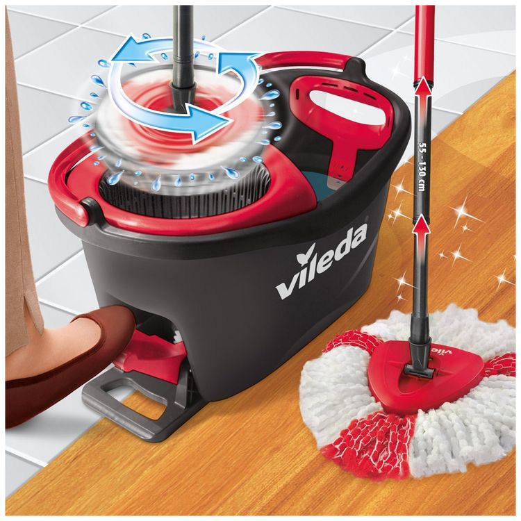 Mop-Giratorio-com-Balde-e-Refil-Extra-de-Microfibra-Vileda-foto-2