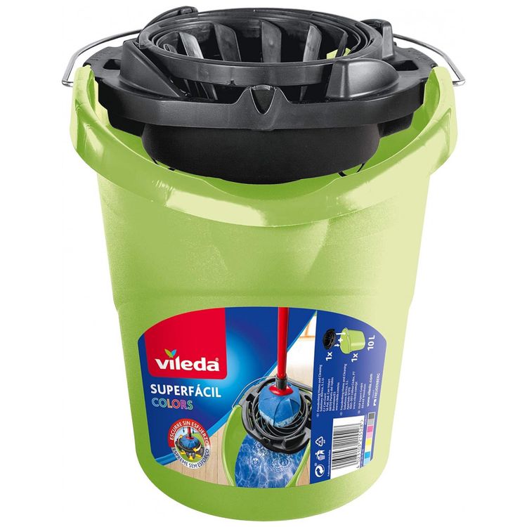 Balde-Mop-Plastico-10L-com-Espremedor-Vermelho-Vileda-foto-3