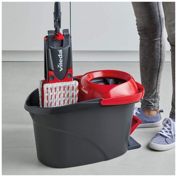 Mop-Flat-com-Balde-de-Centrifugacao-Vileda-Ultramat-Turbo-foto-1