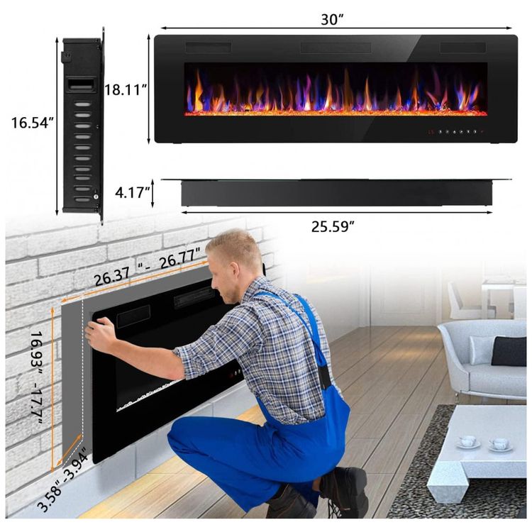 Lareira-Eletrica-de-Embutir-A46x76L-com-Controle-Remoto-foto-5