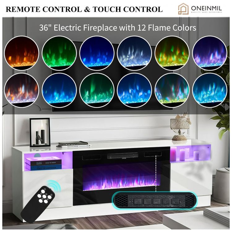 Lareira-Eletrica-e-Suporte-de-TV-com-Controle-Remoto-110V-foto-3