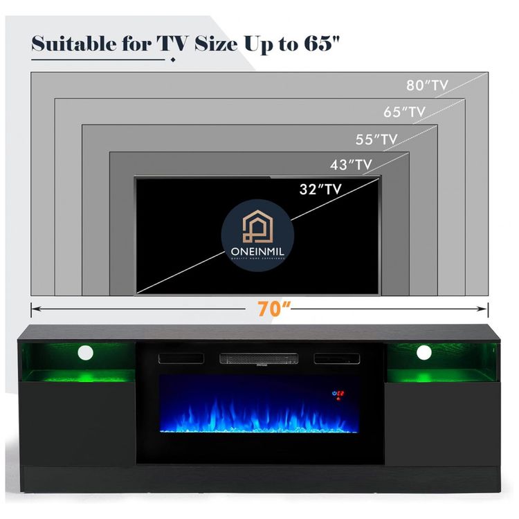 Lareira-Eletrica-e-Suporte-de-TV-com-Controle-Remoto-110V-foto-2