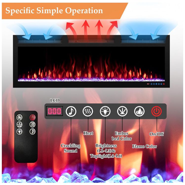 Lareira-Eletrica-de-Embutir-A44x152L-com-Controle-por-APP-e-foto-5