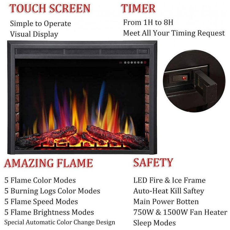Lareira-Eletrica-de-Embutir-A66x86L-com-Controle-Remoto-e-foto-1