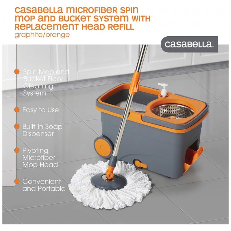 Mop-Giratorio-de-Microfibra-com-Balde-de-Centrifugacao-e-4-foto-1