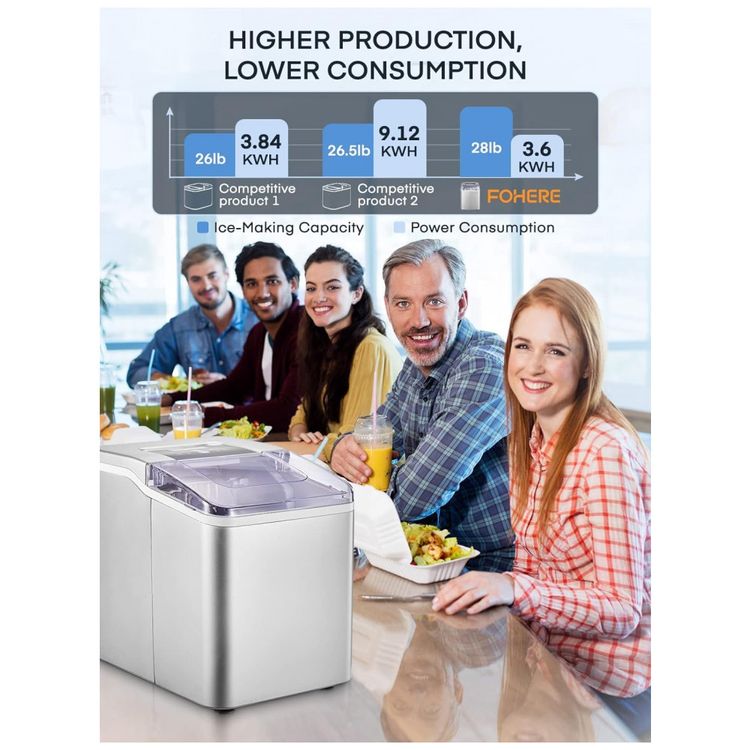 Maquina-de-Gelo-ate-12-kg-em-24H-Portatil-com-Colher-Cesta-foto-1