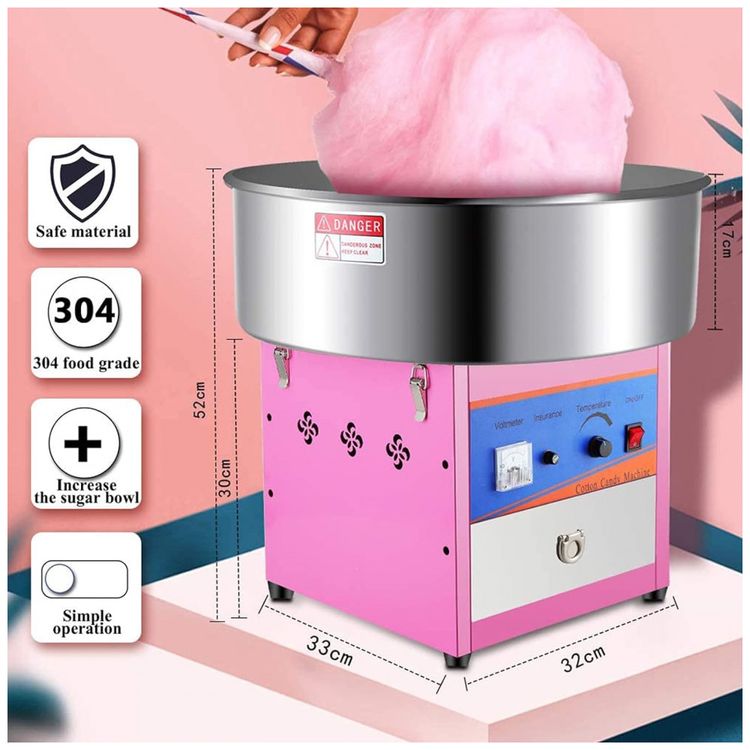 Maquina-de-Algodao-Doce-Eletrica-Profissional-em-Aco-foto-1