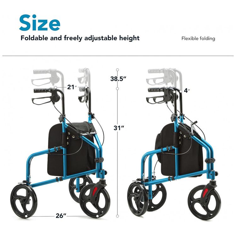Andador-para-Idosos-e-Adultos-com-3-Rodas-e-Bolsa-de-foto-1