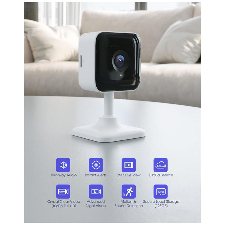Camera-de-Seguranca-Interna-WiFi-HD-com-Visao-Noturna-e-foto-1
