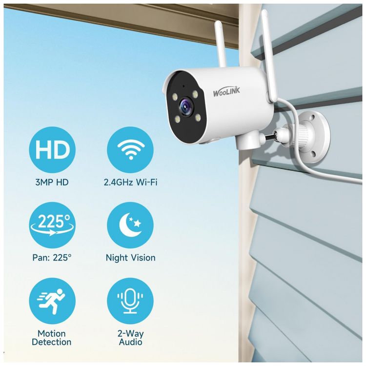 Camera-de-Seguranca-2K-Wi-Fi-2.4G-com-Visao-Noturna-Audio-foto-1
