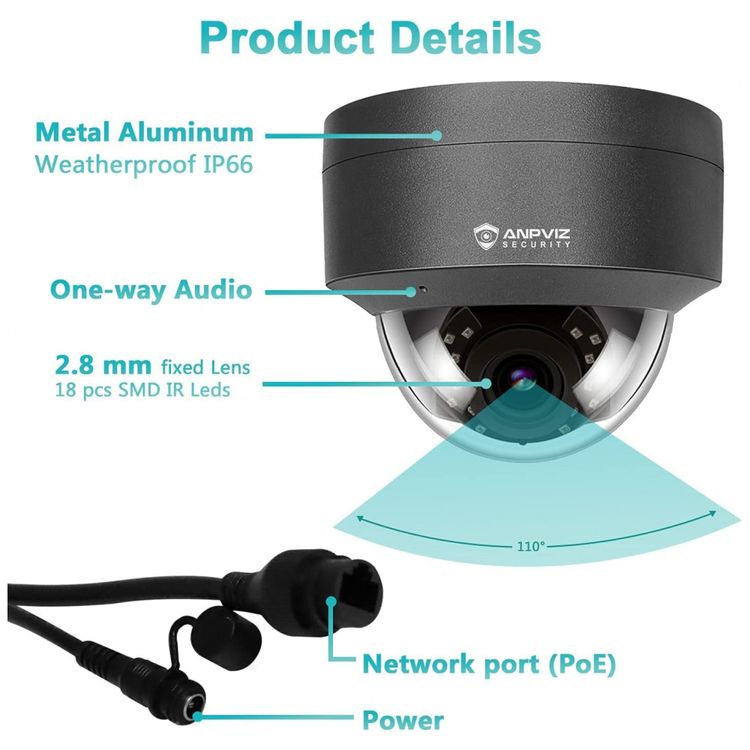 Camera-de-Seguranca-Externa-IP-PoE-5MP-com-Microfone-e-Visao-foto-3