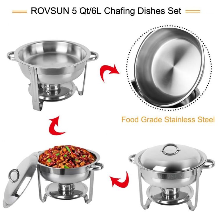 Conjunto-Rechaud-Redondo-5-L-em-Aco-Inoxidavel-4UN-ROVSUN-foto-1