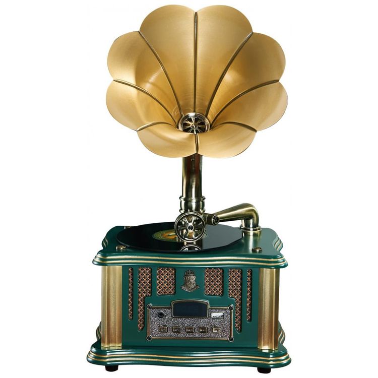 Mini-Gramofone-Retro-com-Entrada-USB-AUX-Radio-FM-foto-1
