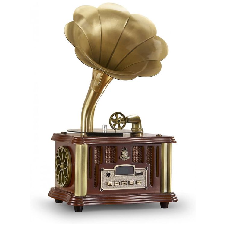 Mini-Gramofone-Retro-com-Entrada-USB-AUX-Radio-FM-foto-0