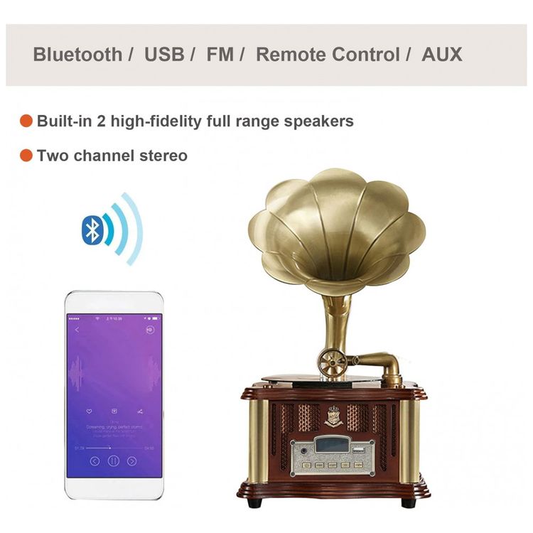 Mini-Gramofone-Retro-com-Entrada-USB-AUX-Radio-FM-foto-3