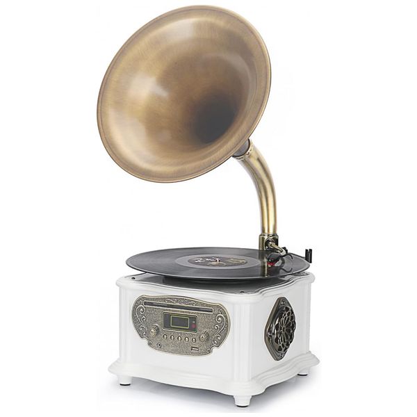 Gramofone-Toca-Discos-Retro-com-Entrada-USB-AUX-Radio-FM-foto-0