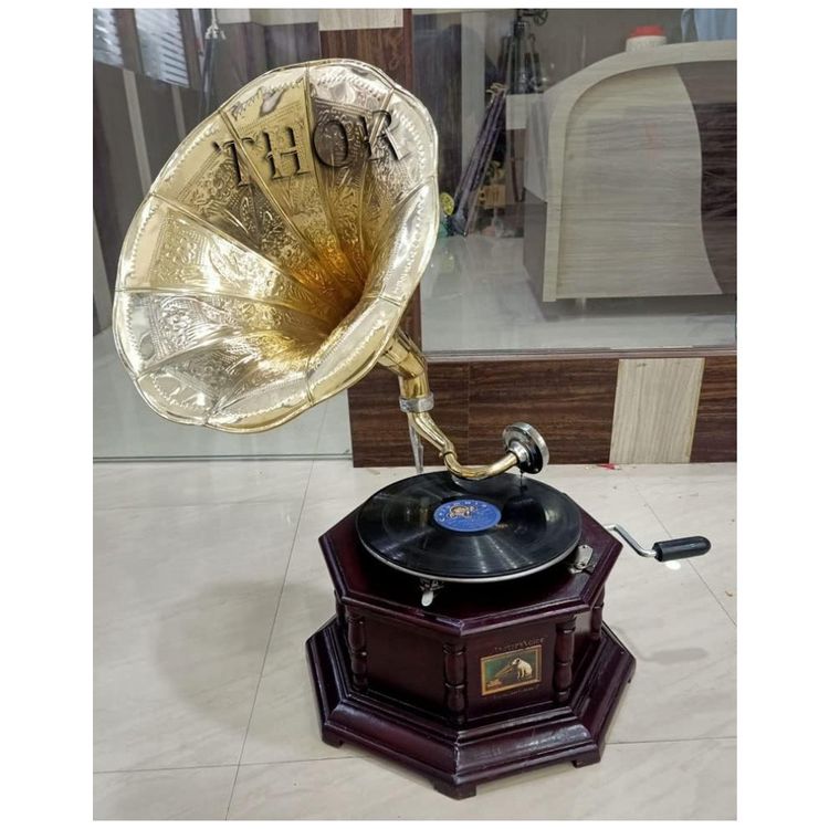 Gramofone-Toca-Discos-Retro-para-Presentes-de-Decoracao-de-foto-1