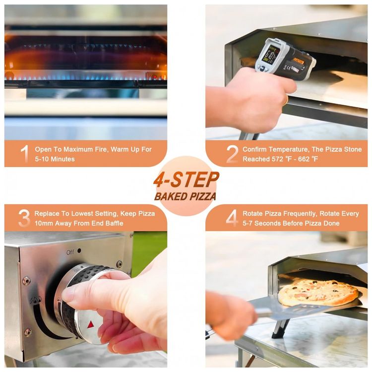 Forno-de-Pizza-a-Gas-Portatil-Aco-Inoxidavel-com-Pedra-para-foto-2
