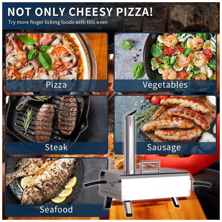 Forno-de-Pizza-a-Gas-Portatil-Aco-Inoxidavel-com-Livro-de-foto-4