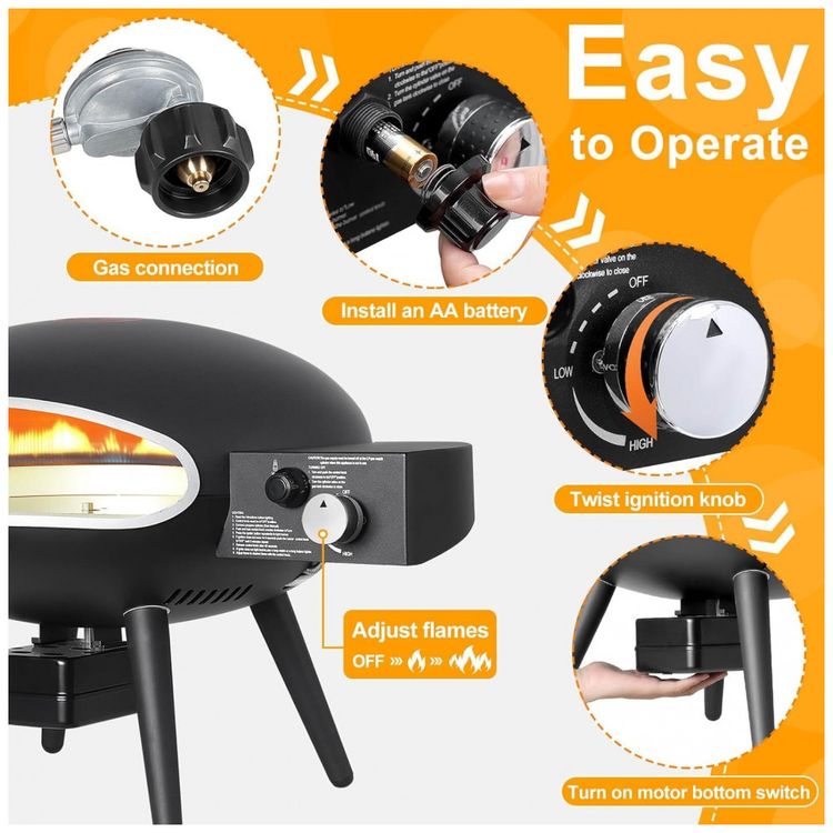 Forno-de-Pizza-a-Gas-Portatil-com-Sistema-de-Autorrotacao-e-foto-3