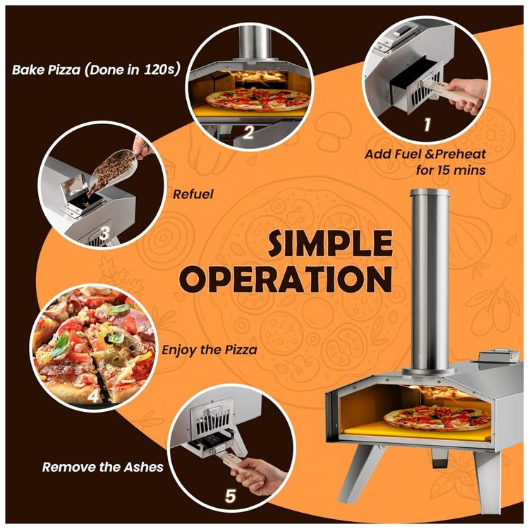 Forno-de-Pizza-a-Gas-Portatil-Aco-Inoxidavel-com-Pedra-de-foto-2