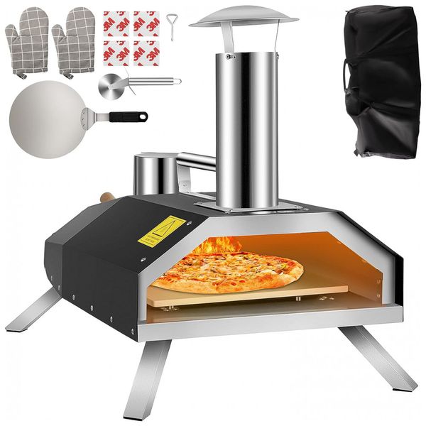 Forno-de-Pizza-a-Gas-Portatil-Aco-Inoxidavel-com-Pes-foto-0