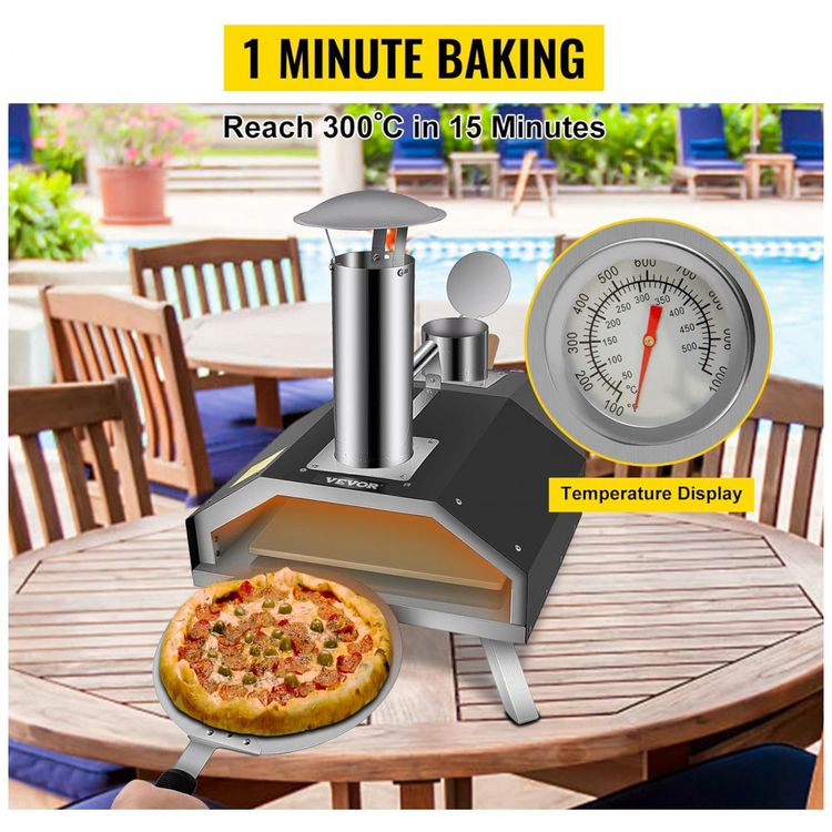 Forno-de-Pizza-a-Gas-Portatil-Aco-Inoxidavel-com-Pes-foto-1