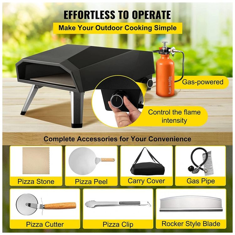 Forno-de-Pizza-a-Gas-Portatil-Aco-Inoxidavel-com-Pedra-de-foto-5