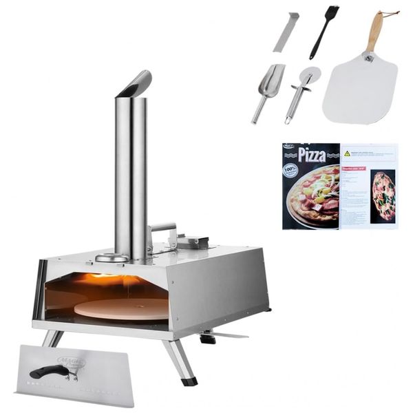 Forno-de-Pizza-a-Carvao-Portatil-Aco-Inoxidavel-com-Pedra-de-foto-0