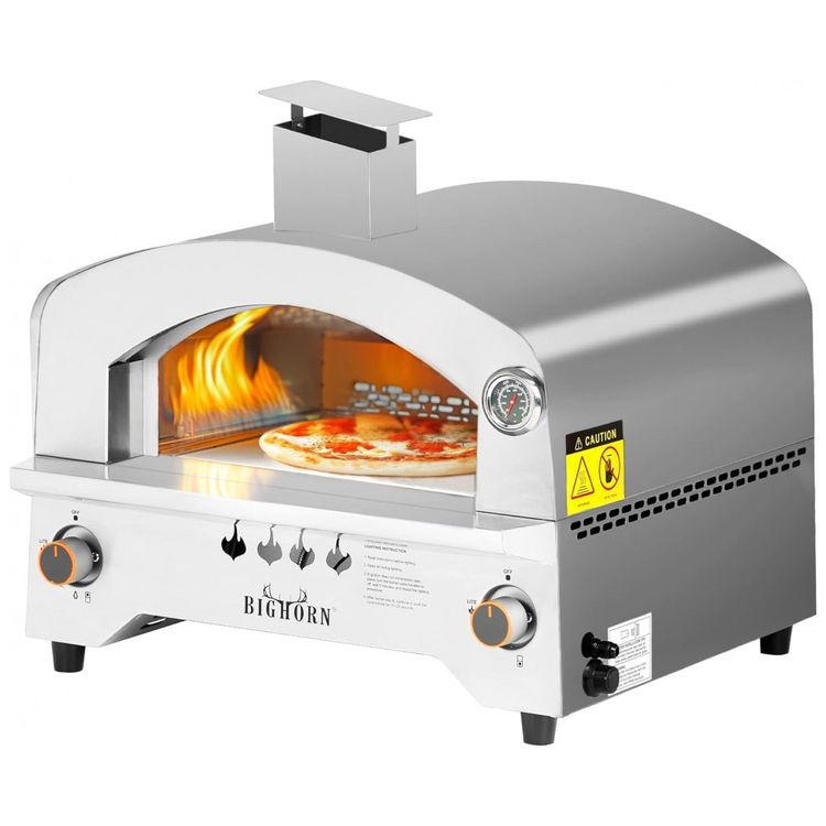 Forno-de-Pizza-a-Carvao-Portatil-Aco-Inoxidavel-com-Pedra-de-foto-0